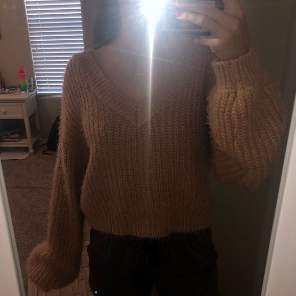 Light Pink Fuzzy Forever 21 Sweater - Picture 4 of 4